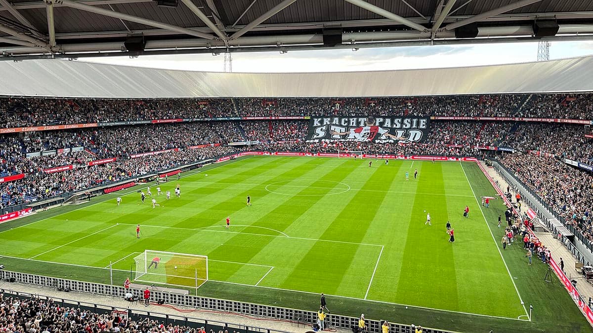 1280px Feyenoord Rotterdam's De Kuip stadium in 2022 before a match against FC Emmen